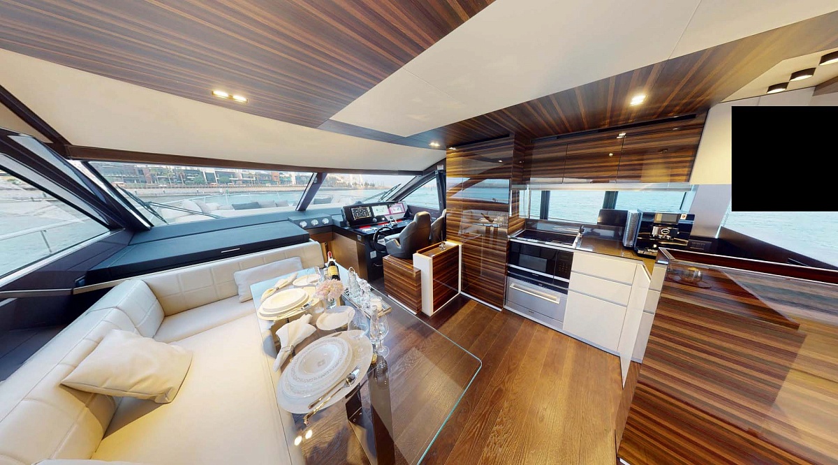 Аренда моторной яхты Ferretti 670 Bella 4 в Дубае, ОАЭ